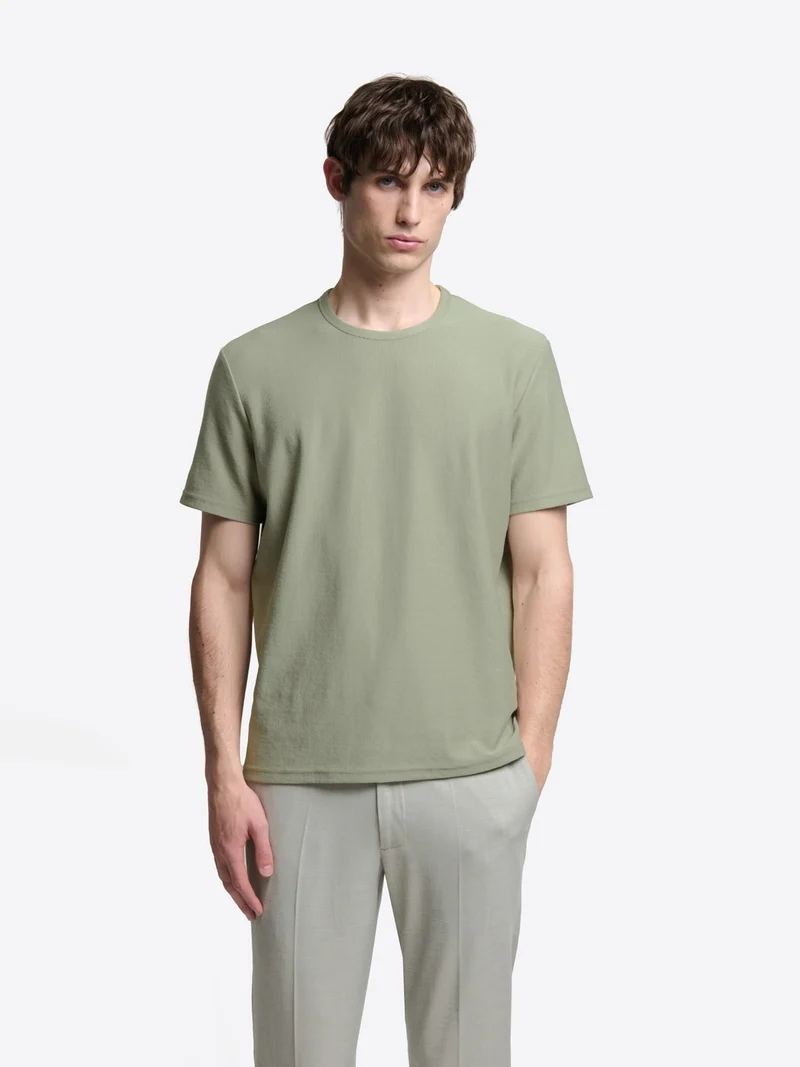 T-shirt col rond en coton