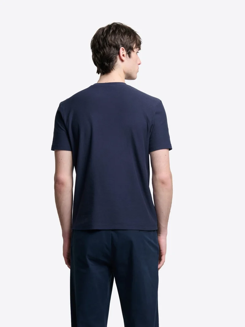 T-shirt col rond touché crêpe