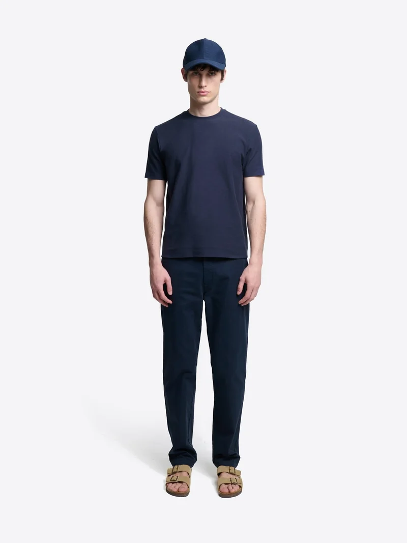T-shirt col rond touché crêpe