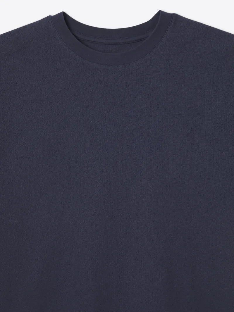 T-shirt col rond touché crêpe