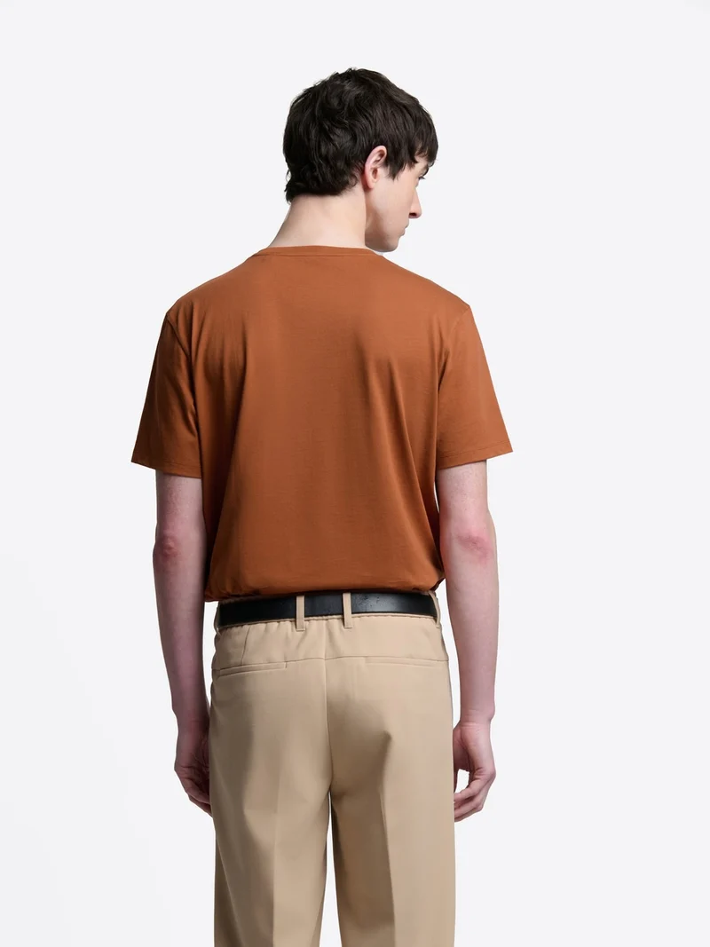 T-shirt col V en coton Supima®