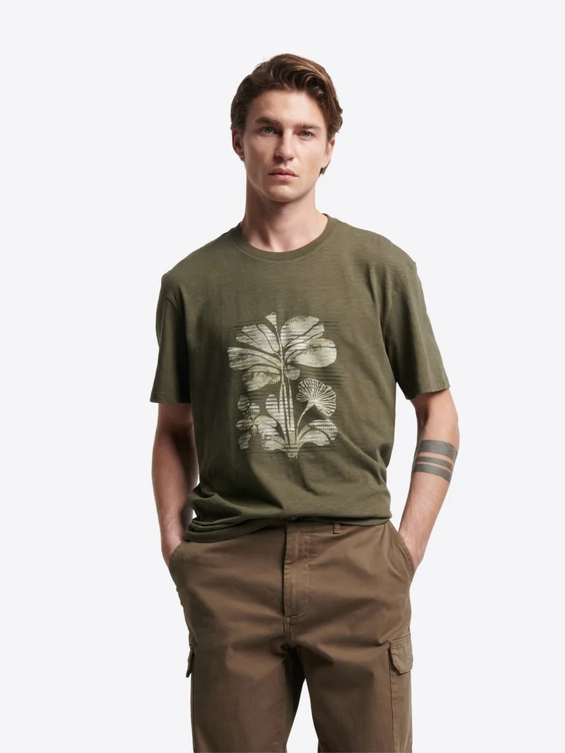 T-shirt col rond en coton