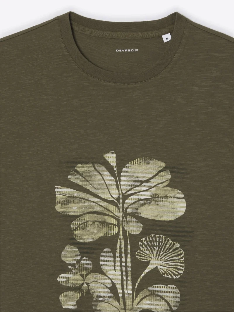 T-shirt col rond en coton