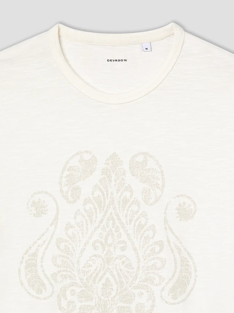 T-shirt col rond en coton