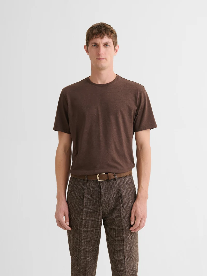 T-shirt col rond mélange coton Supima®