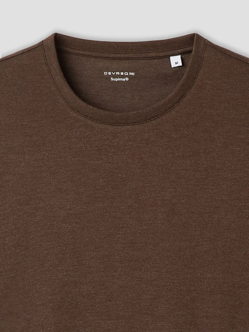 T-shirt col rond mélange coton Supima®