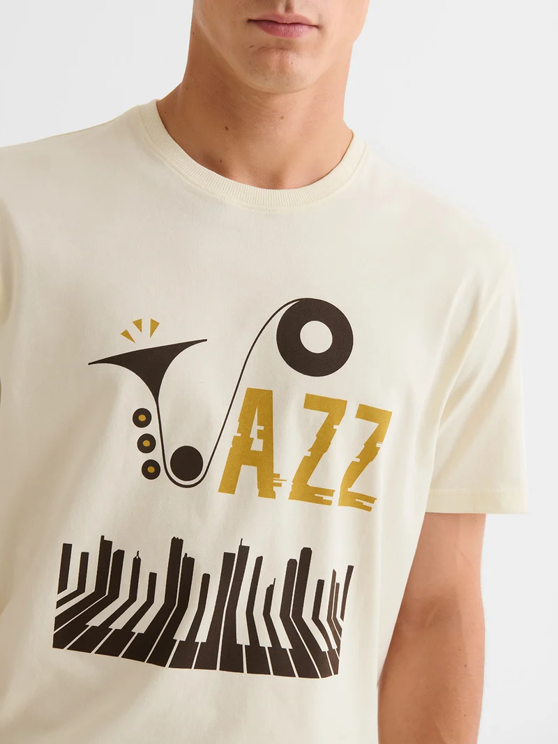 T-shirt col rond en coton