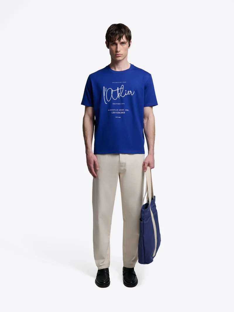 T-shirt col rond en coton - L'atelier