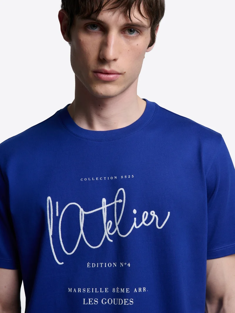 T-shirt col rond en coton - L'atelier