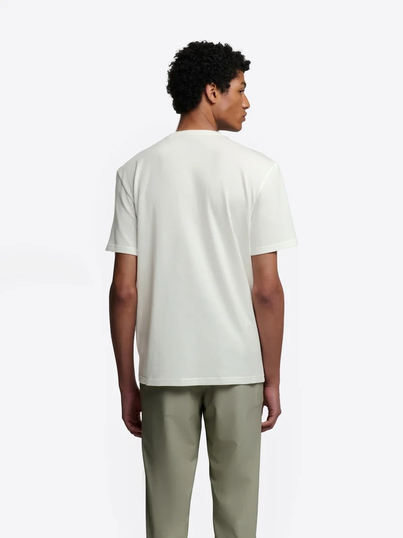 T-shirt col tunisien en coton