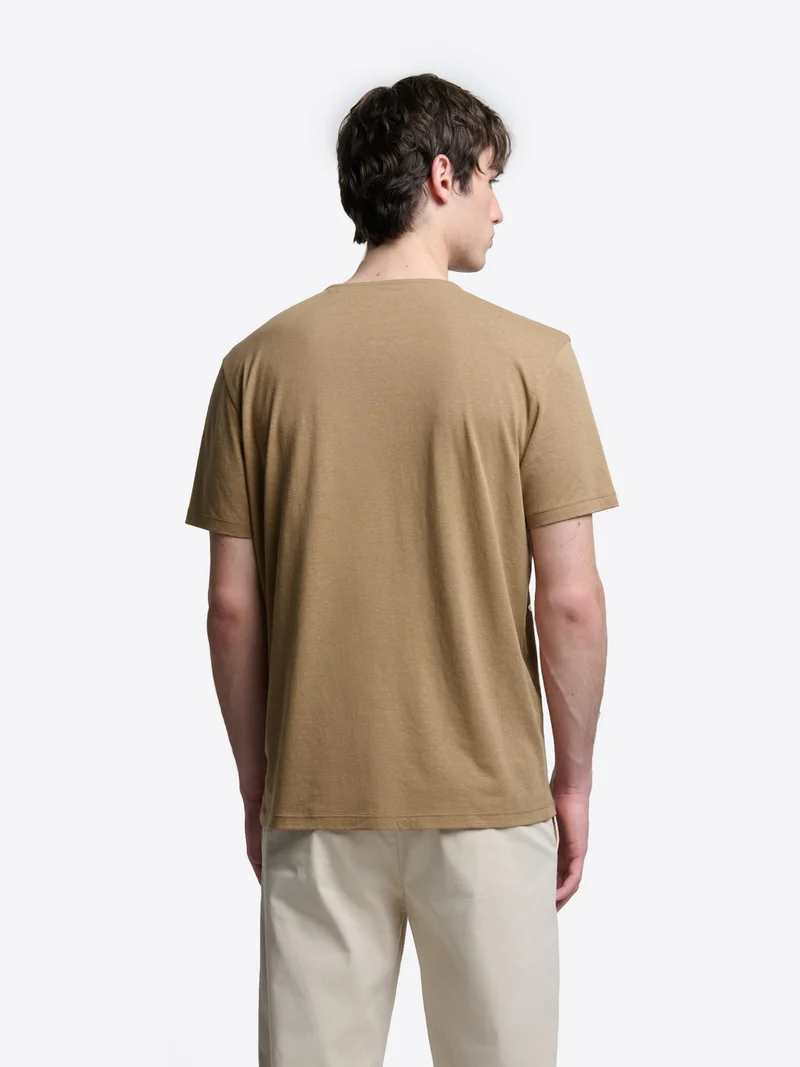 T-shirt col tunisien en lyocell