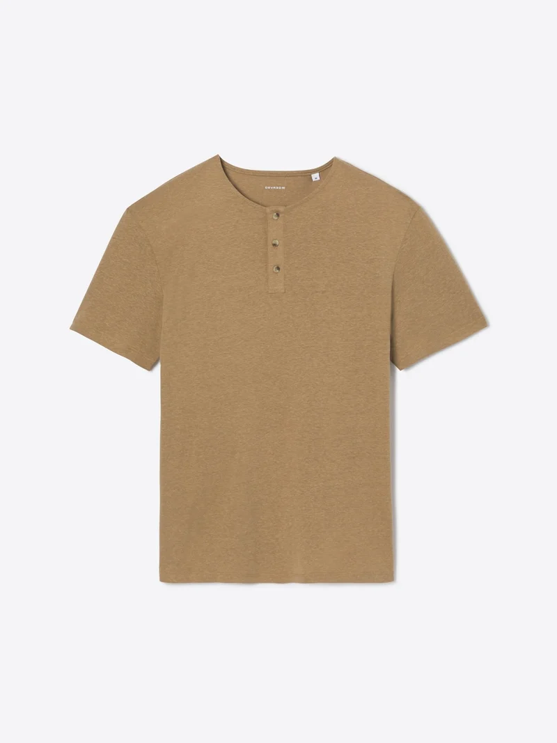 T-shirt col tunisien en lyocell