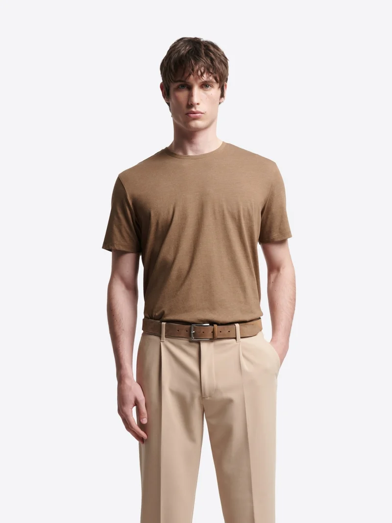 T-shirt col rond mélange coton Supima®