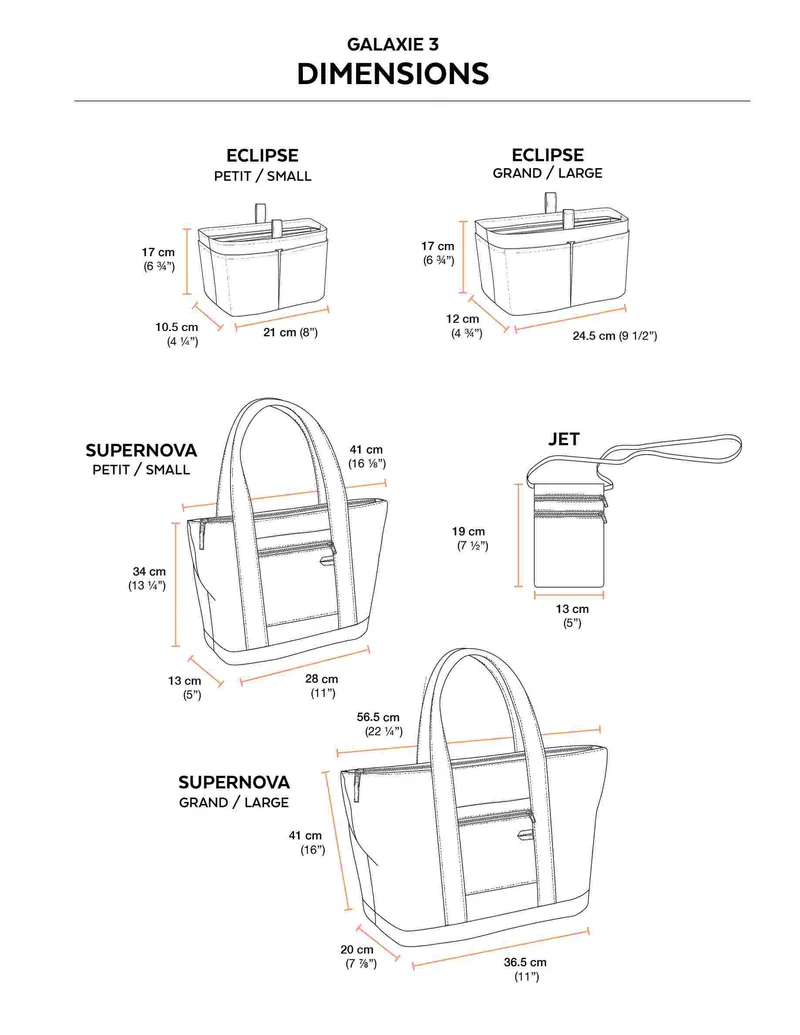 PDF PATRON DE COUTURE | 2019 | GALAXIE 3 | Accessoires de voyage | Jalie | BILINGUE (FR/EN)