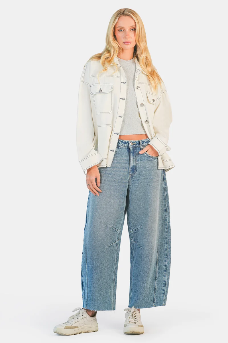 Blain|100% Cotton Oversized Denim Jacket