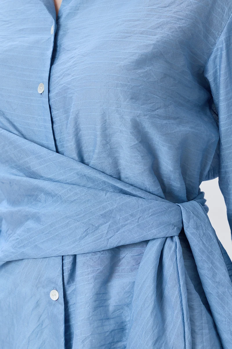 Betsy|Viscose Side Tie-Up Shirt