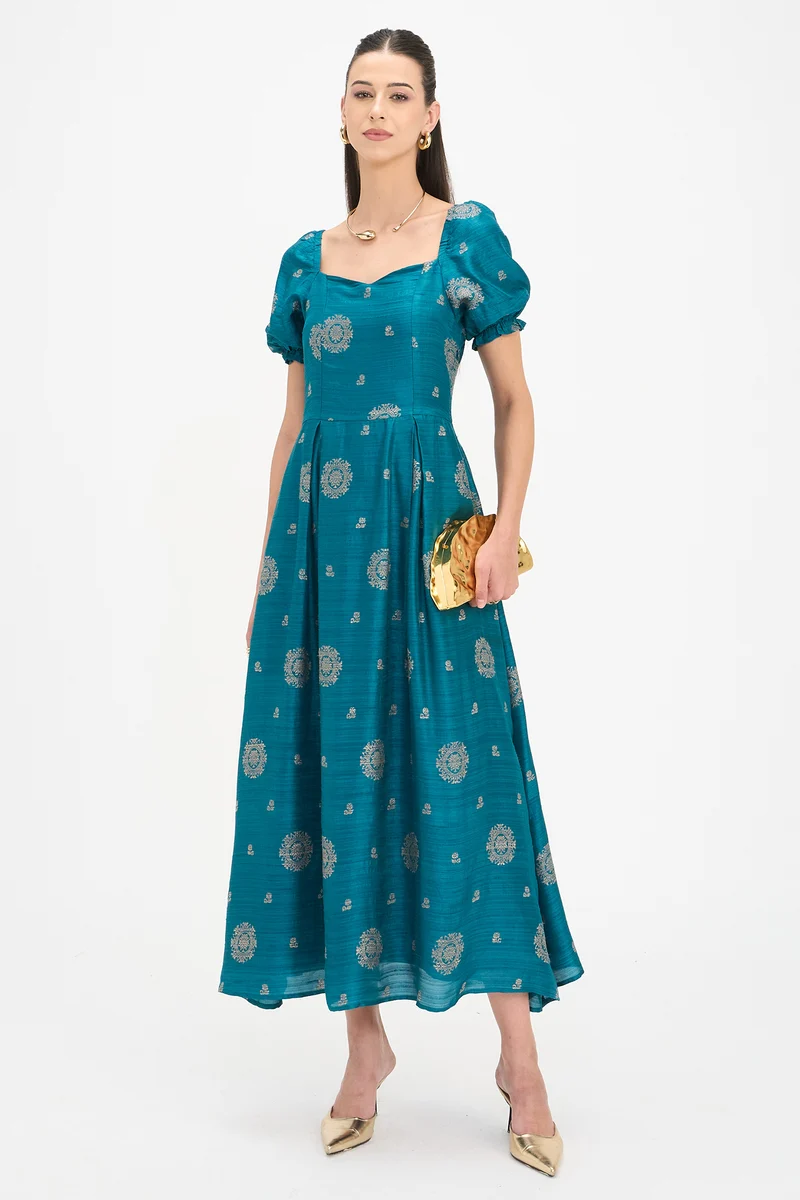 Madhavi|100% Viscose Corset Maxi Dress
