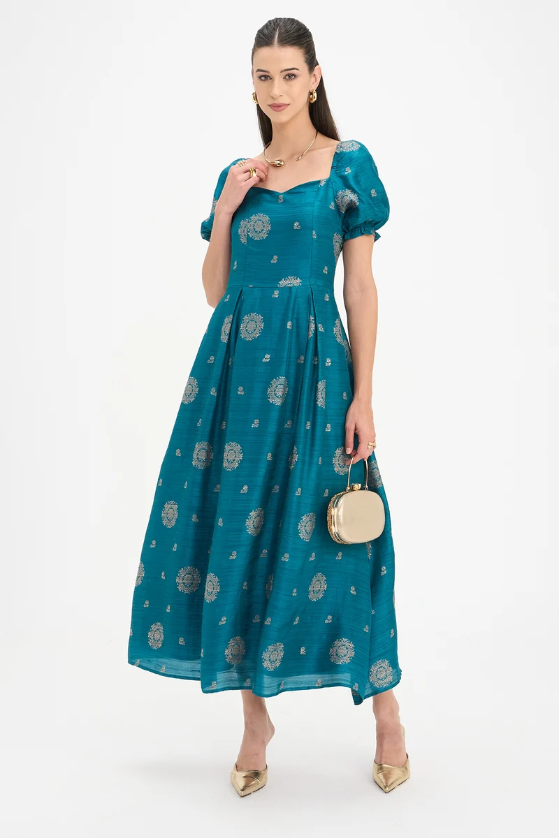 Madhavi|100% Viscose Corset Maxi Dress