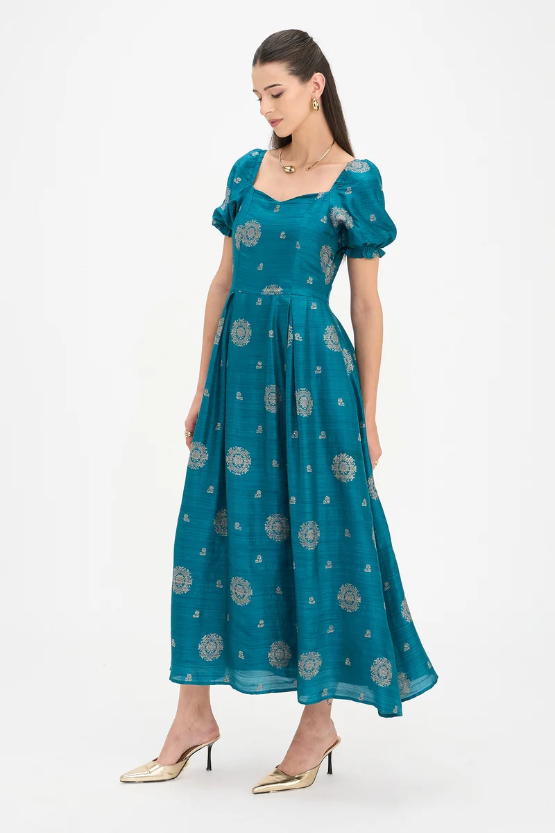 Madhavi|100% Viscose Corset Maxi Dress