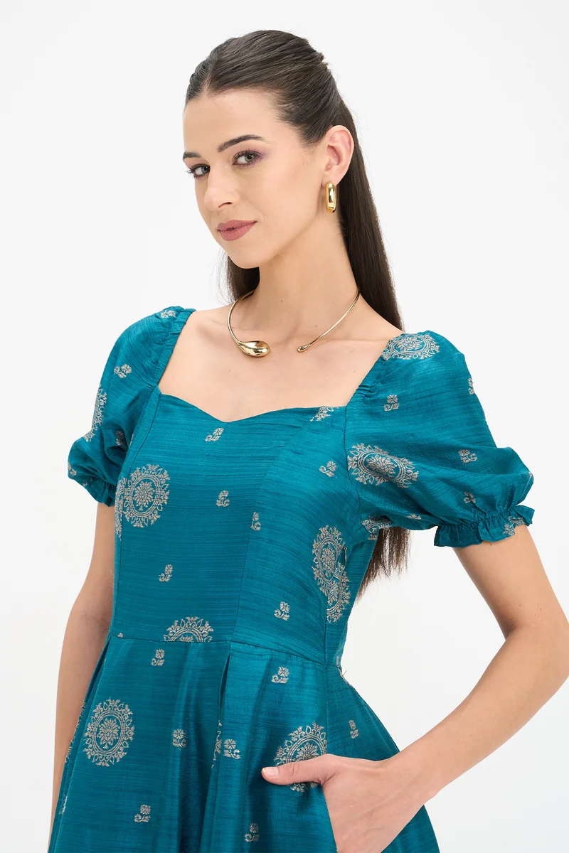Madhavi|100% Viscose Corset Maxi Dress