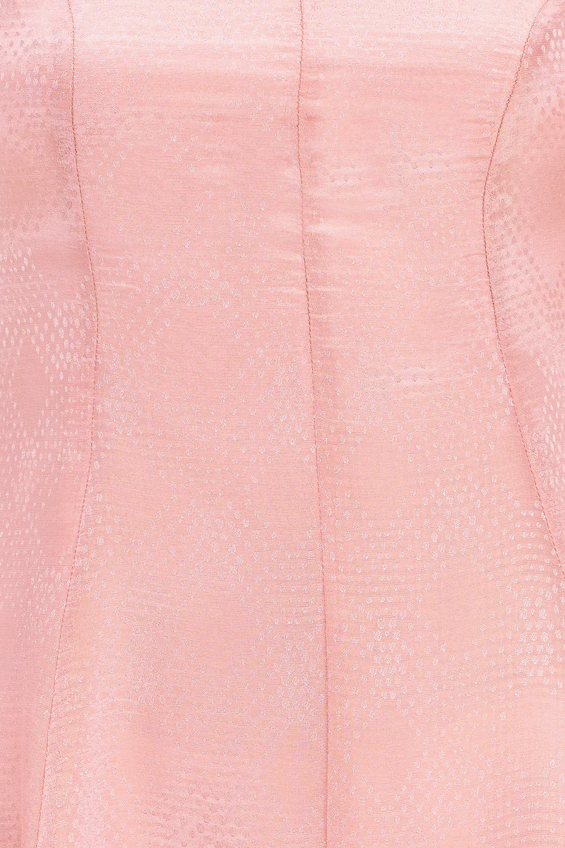 Lalita|100% Viscose Extended Shoulder Mini Dress