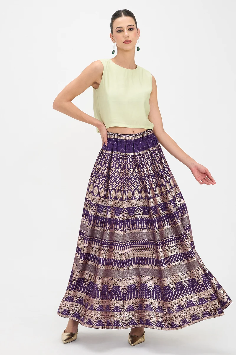 Mohana|100% Viscose Cropped Boxy Top