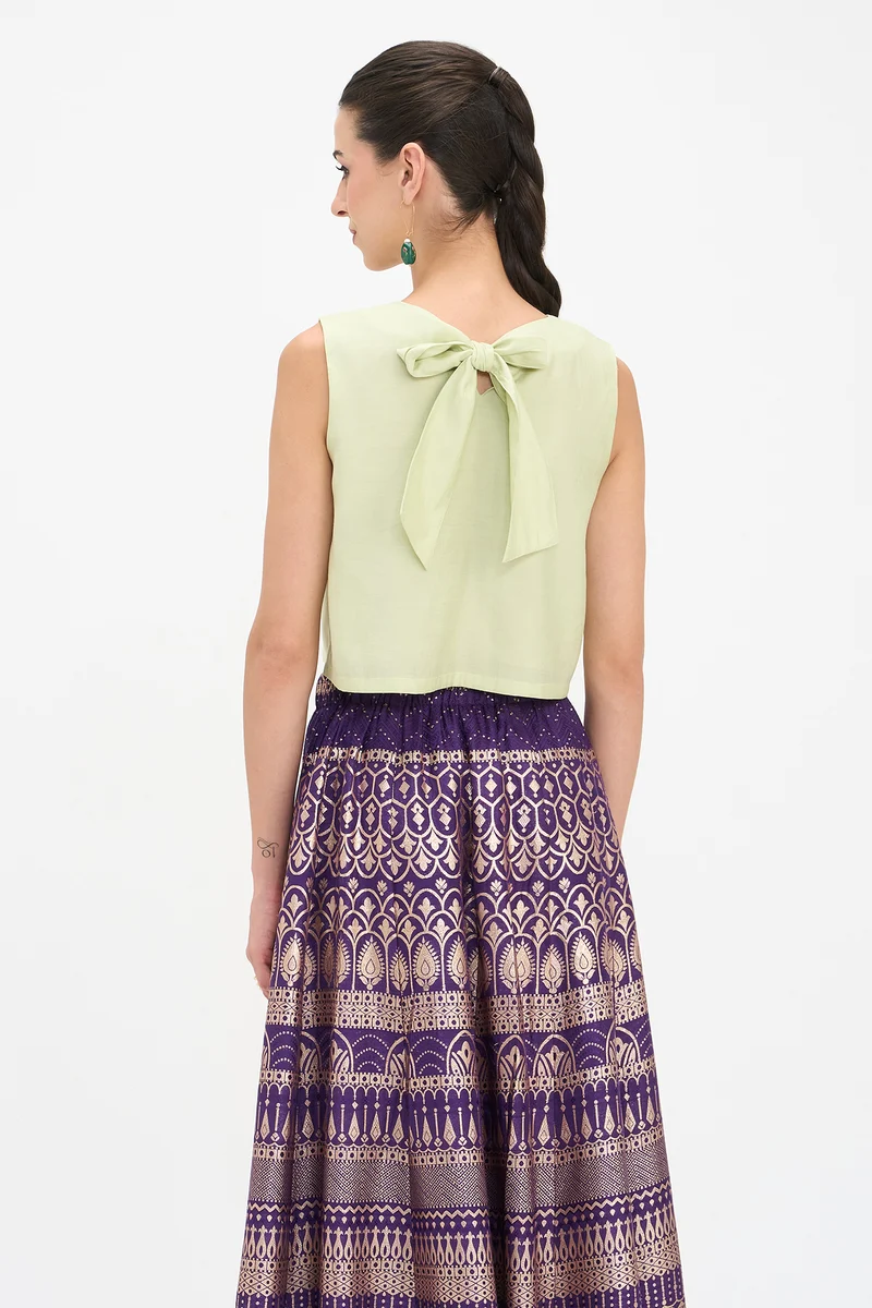 Mohana|100% Viscose Cropped Boxy Top