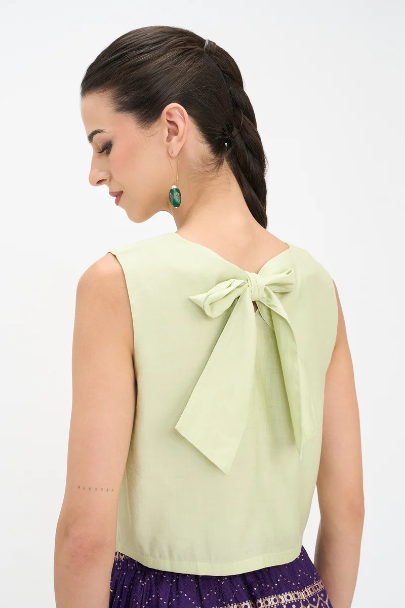 Mohana|100% Viscose Cropped Boxy Top