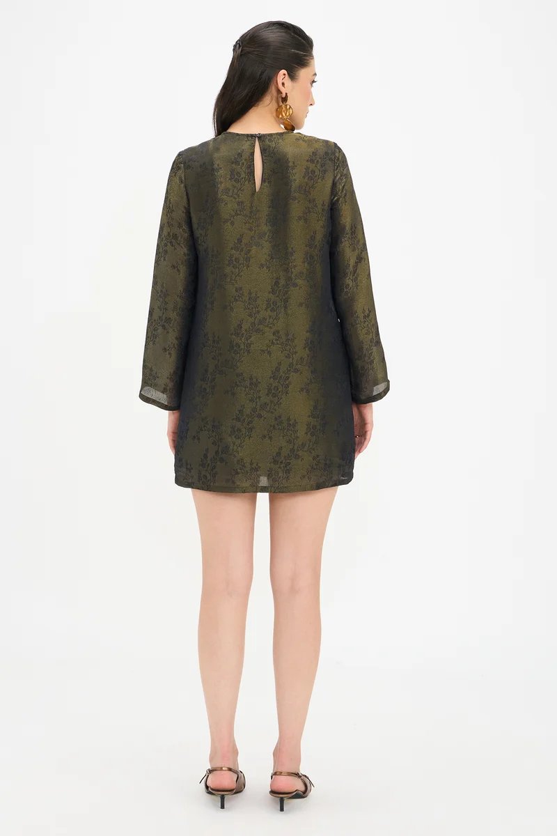 Swara|100% Viscose A-Line Mini Dress