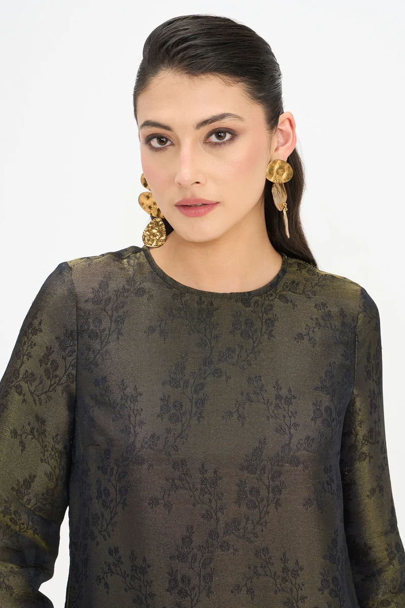 Swara|100% Viscose A-Line Mini Dress