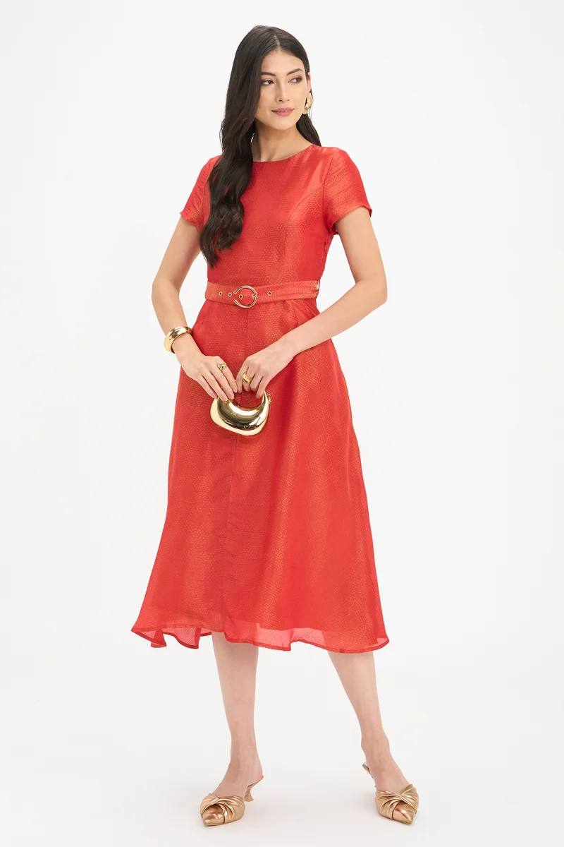 Raga|100% Viscose Short Sleeve Mini Dress