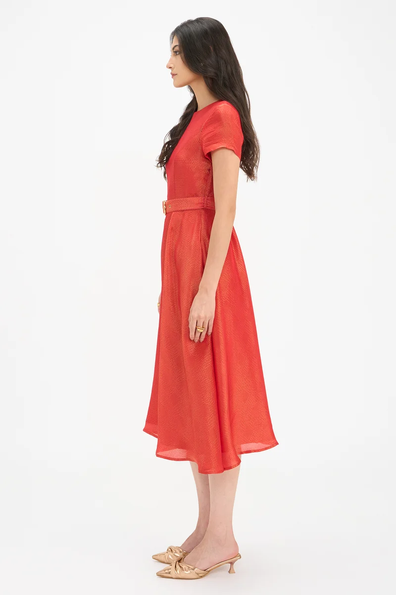 Raga|100% Viscose Short Sleeve Mini Dress