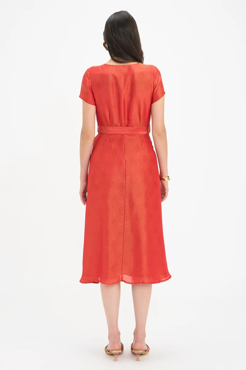 Raga|100% Viscose Short Sleeve Mini Dress