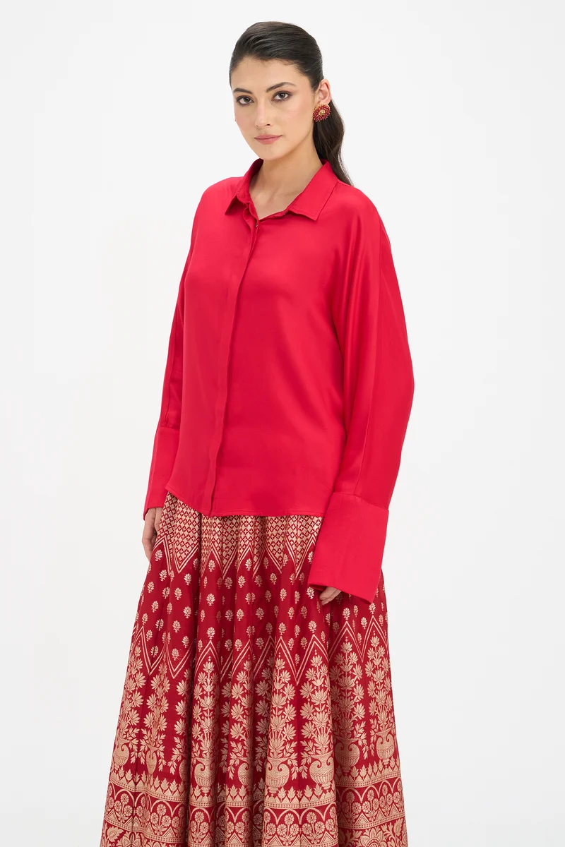 Manjari|100% Viscose Full Sleeve Shirt