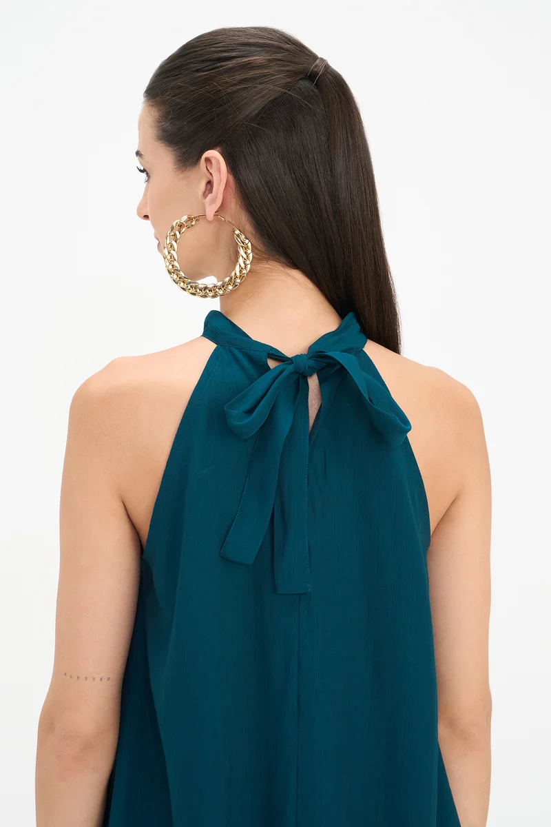 Rasika|100% Viscose Halterneck Mini Dress