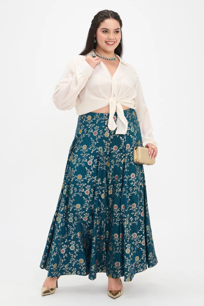 Malli|100% Viscose Shirt With V-Placket