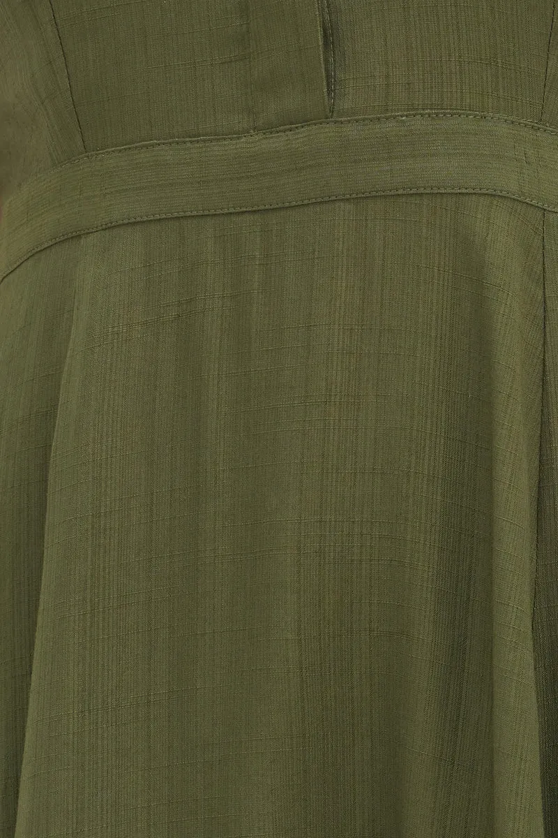 Anandi|100% Viscose Halter Neck Shirt Dress