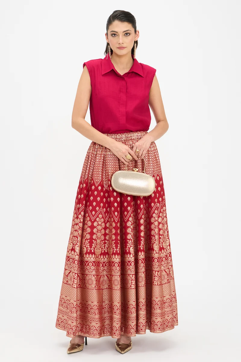 Pahari|100% Viscose Sleeveless Shirt