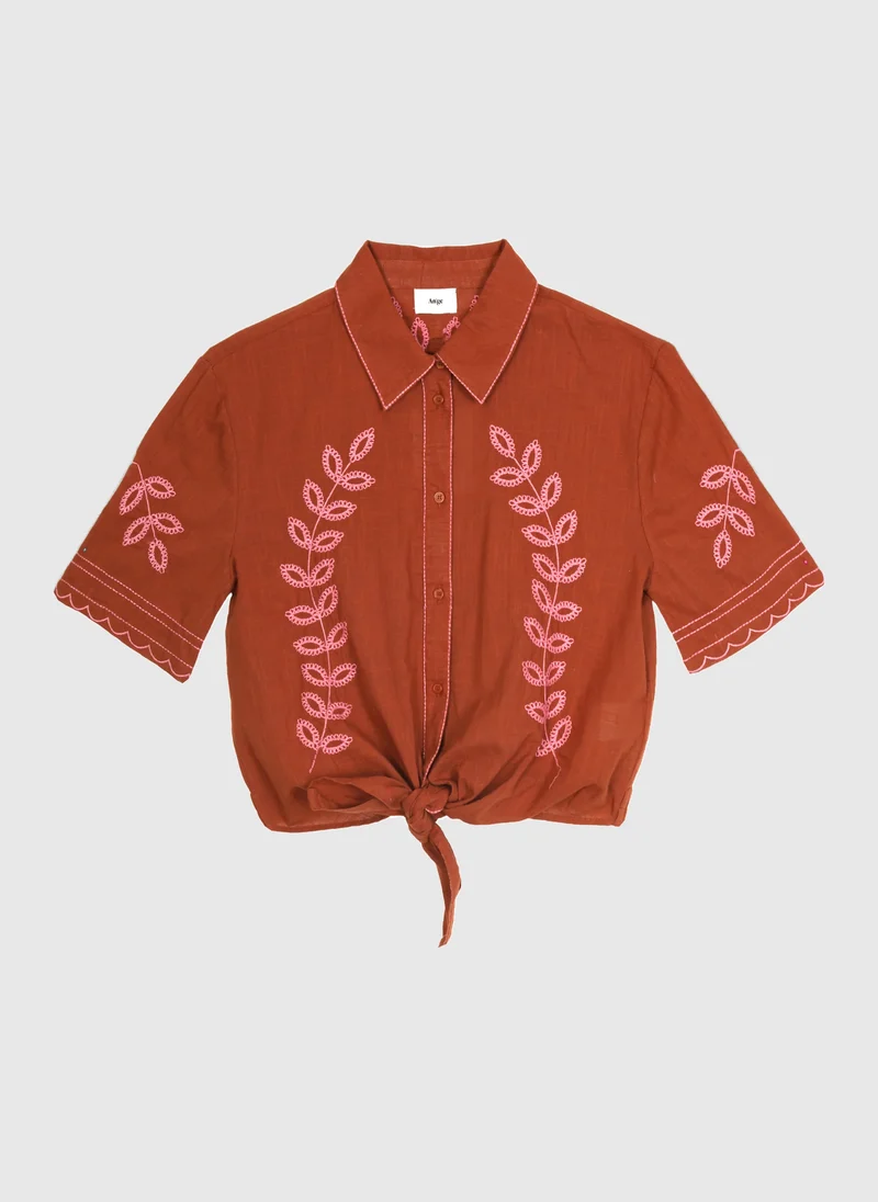 CHEMISE SILONA caramel