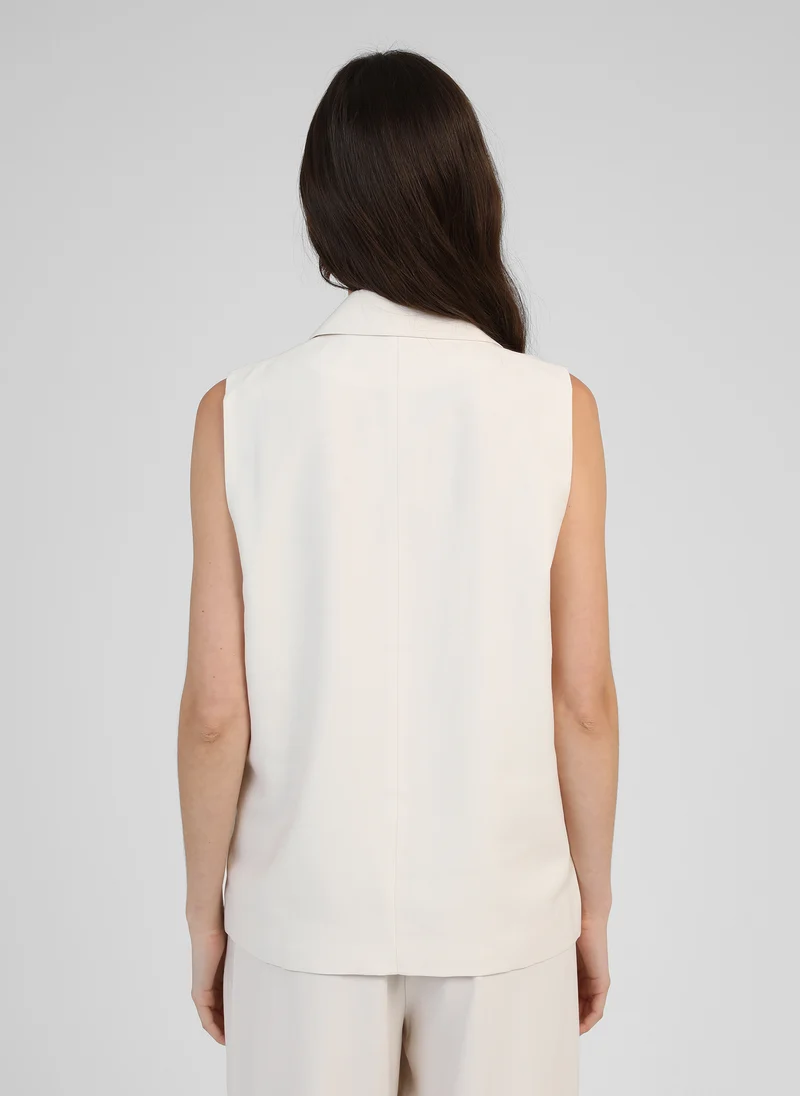 VESTE SANS MANCHES ZAKARITA ecru