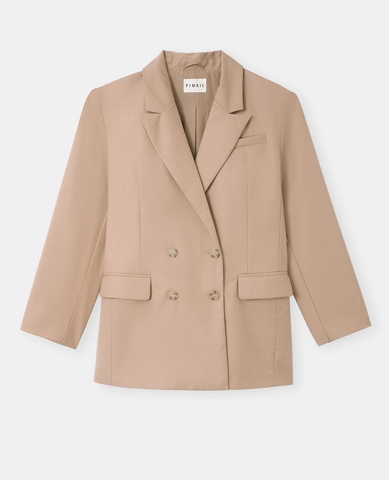 Veste blazer oversize avec double boutonnage