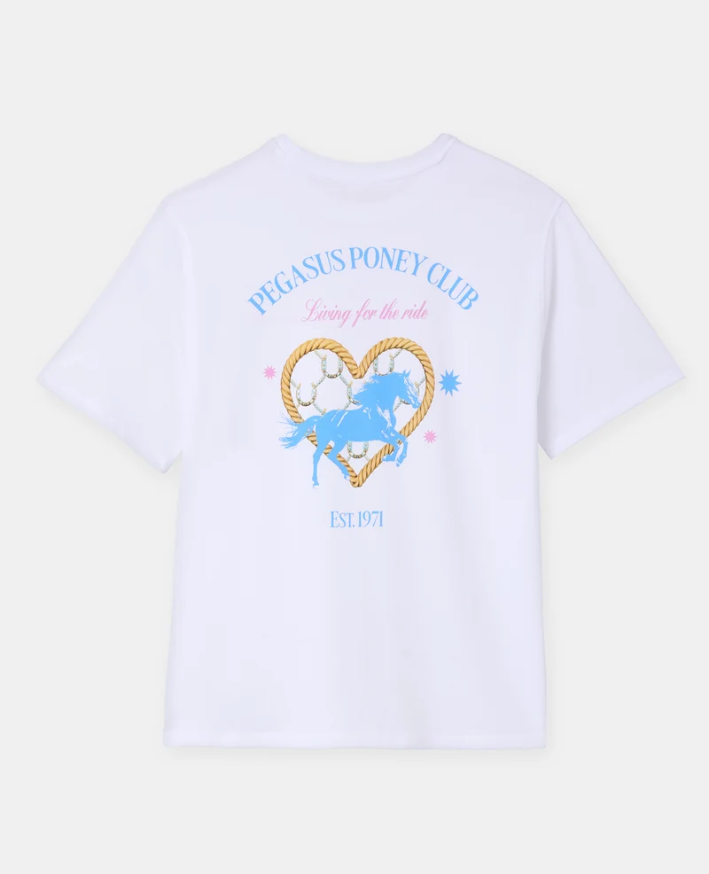 T-shirt oversize avec print poitrine et dos