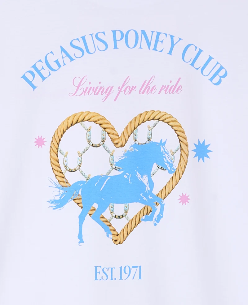 T-shirt oversize avec print poitrine et dos