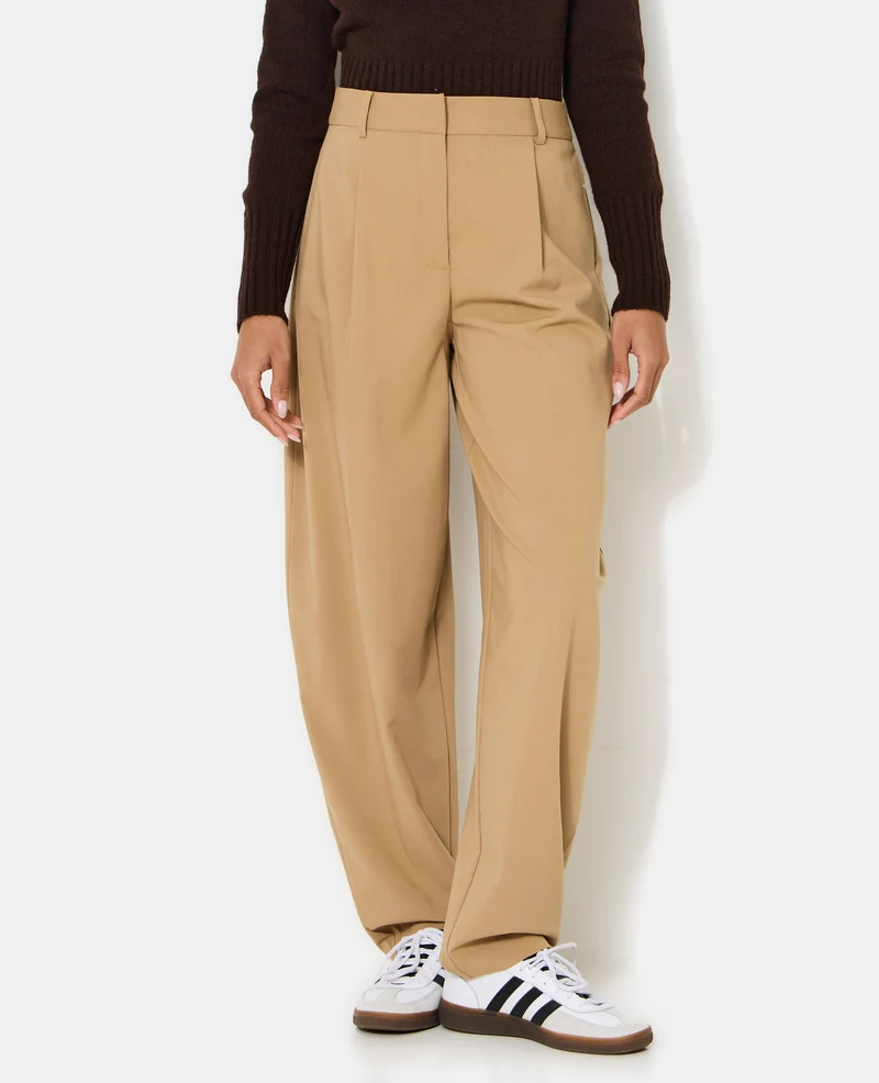 Pantalon barrel city avec pinces