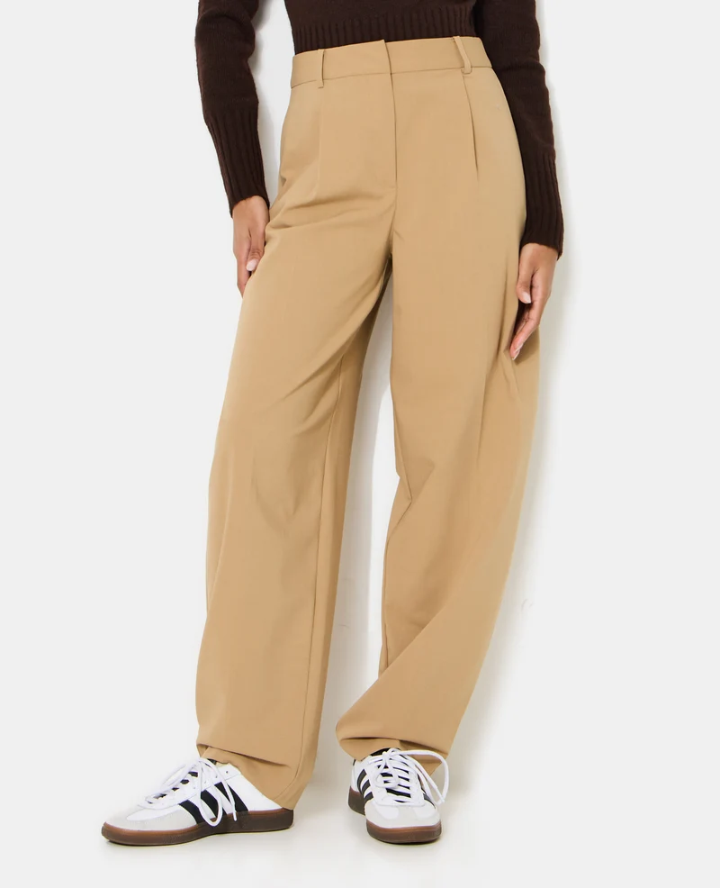 Pantalon barrel city avec pinces