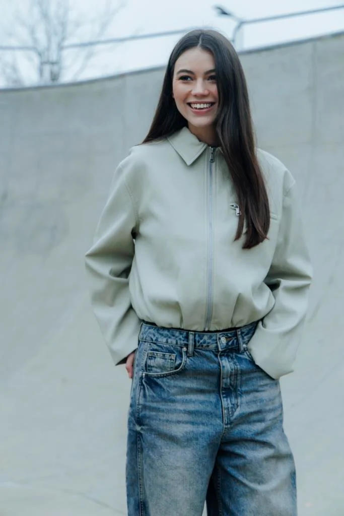 Veste boule en simili