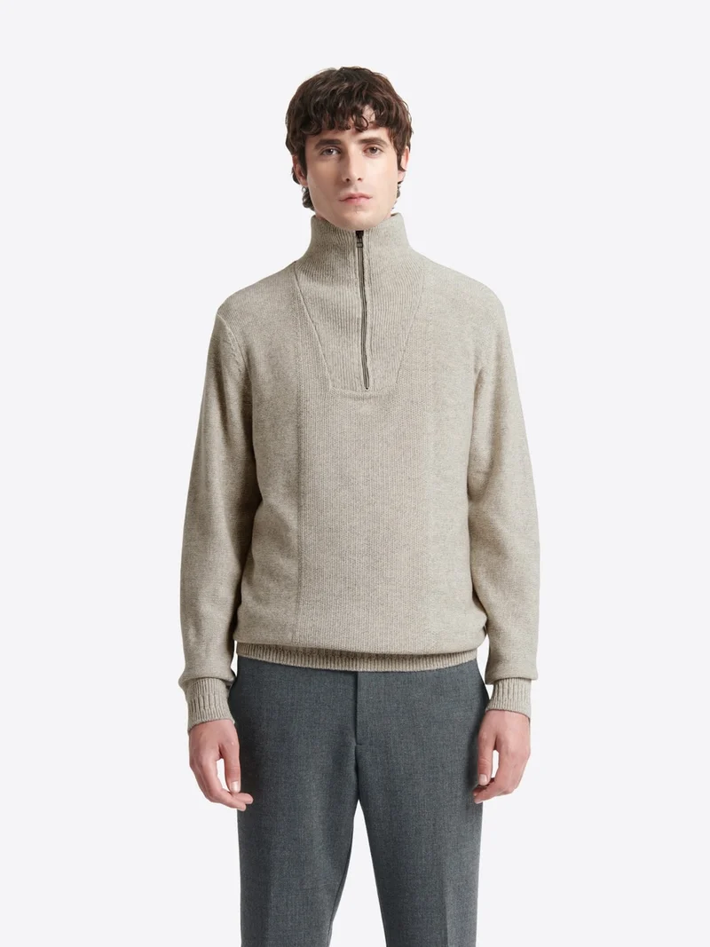 Pull col camionneur en laine-coton