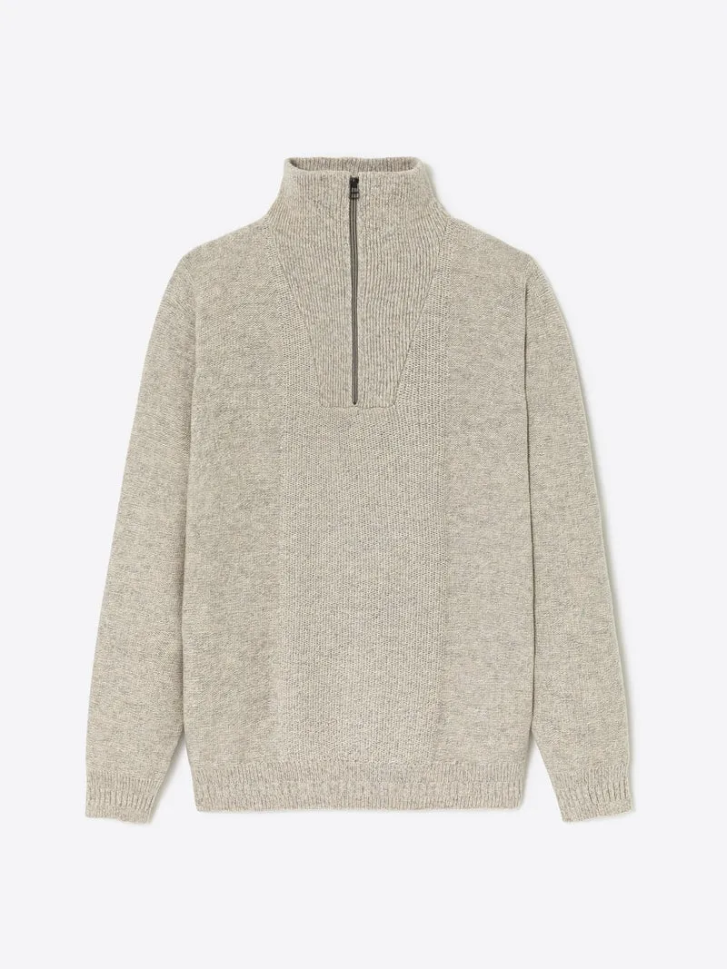 Pull col camionneur en laine-coton