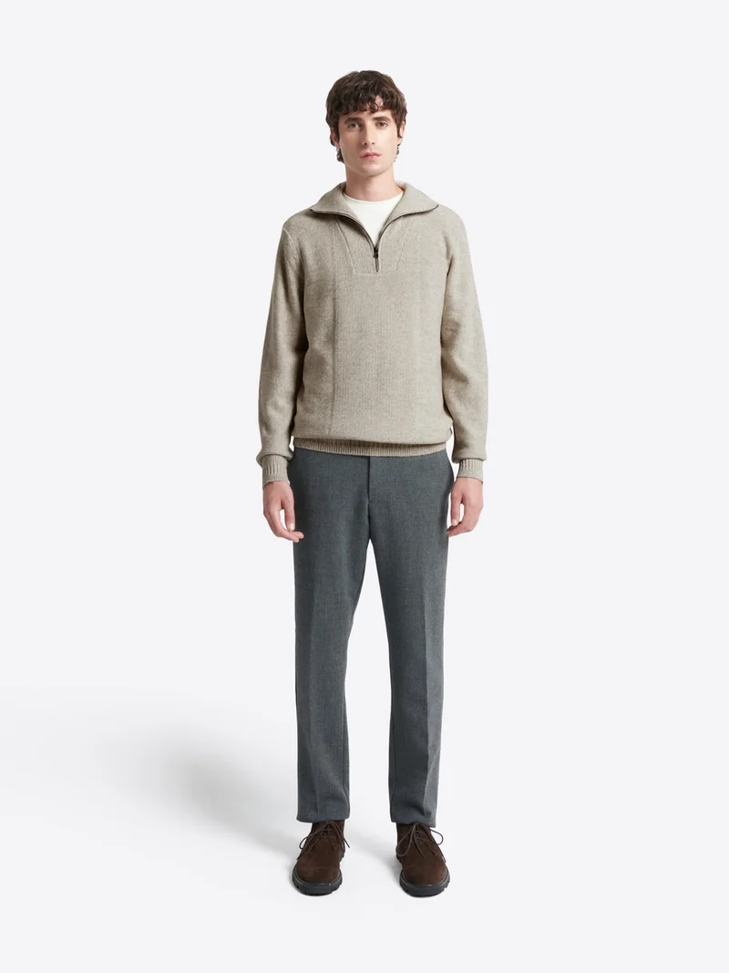 Pull col camionneur en laine-coton