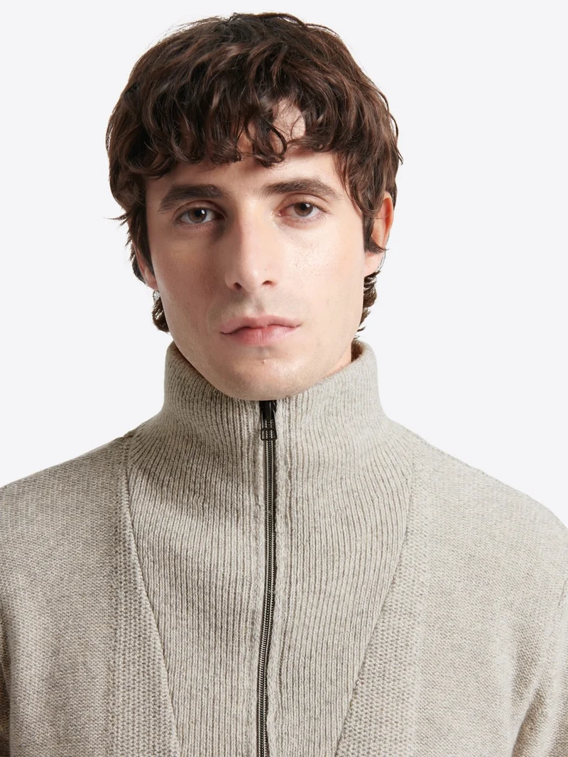 Pull col camionneur en laine-coton